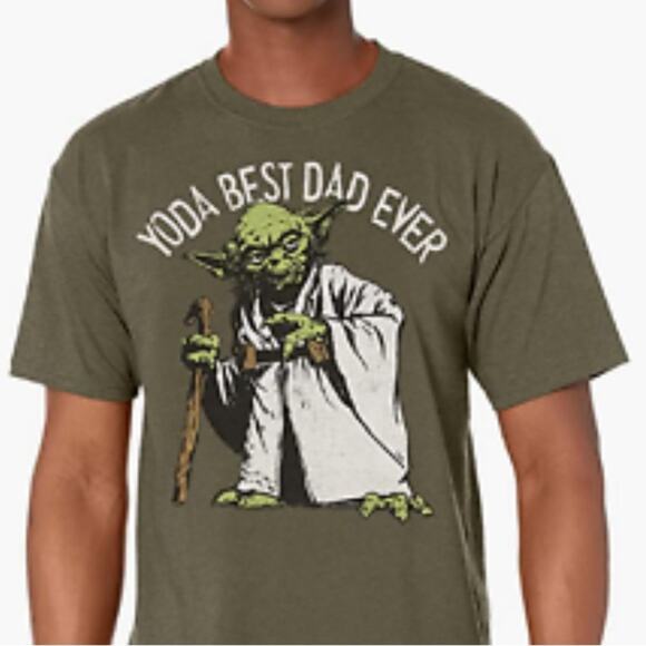 Star Wars Yoda Best Dad Ever Green Tee Short Sleeve Small New without Tags - Picture 1 of 5